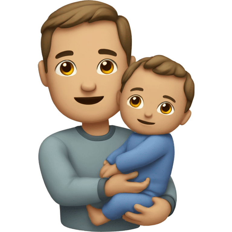 Dad with baby emoji