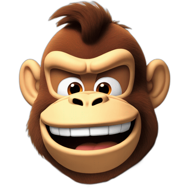 donkey kong close up wink emoji