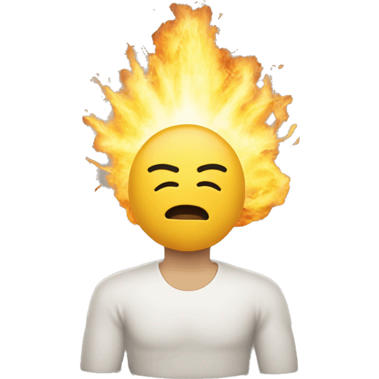  the exploding head emoji with a namaste in front of it emoji