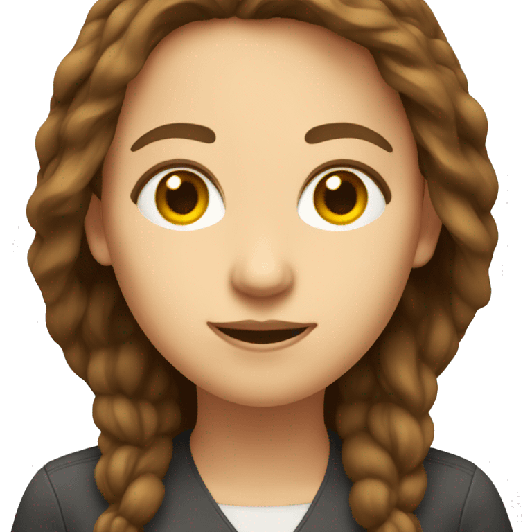 a women that has brown hair is a software developer teacher emoji