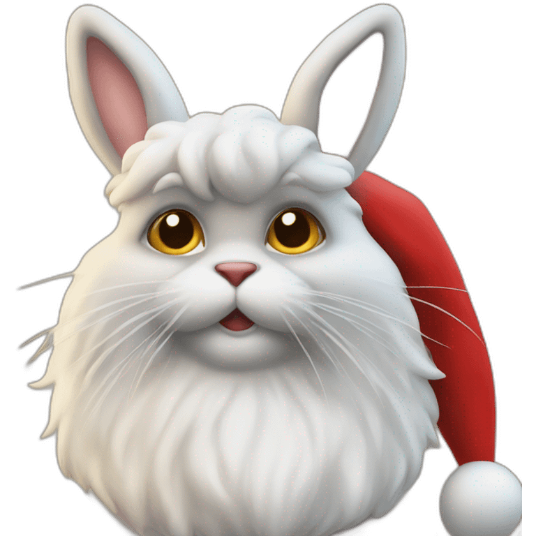 Santa on bunnie emoji