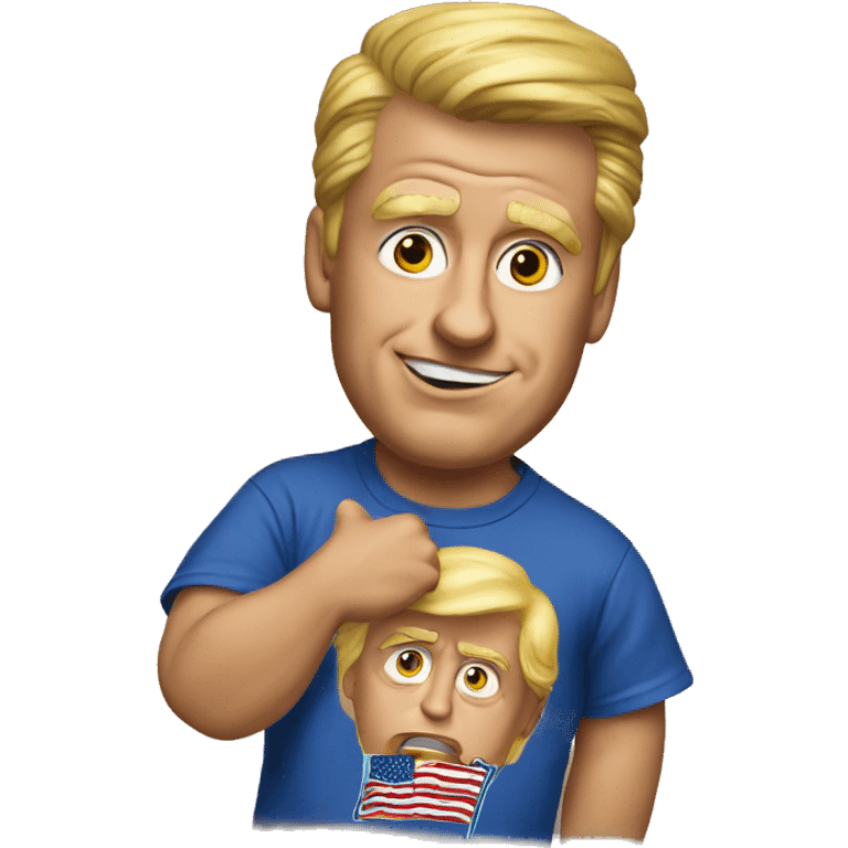 Stupid guy in trump shirt  emoji