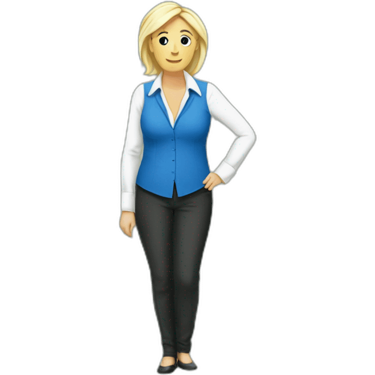 Le pen qui porte une chemise verte  emoji