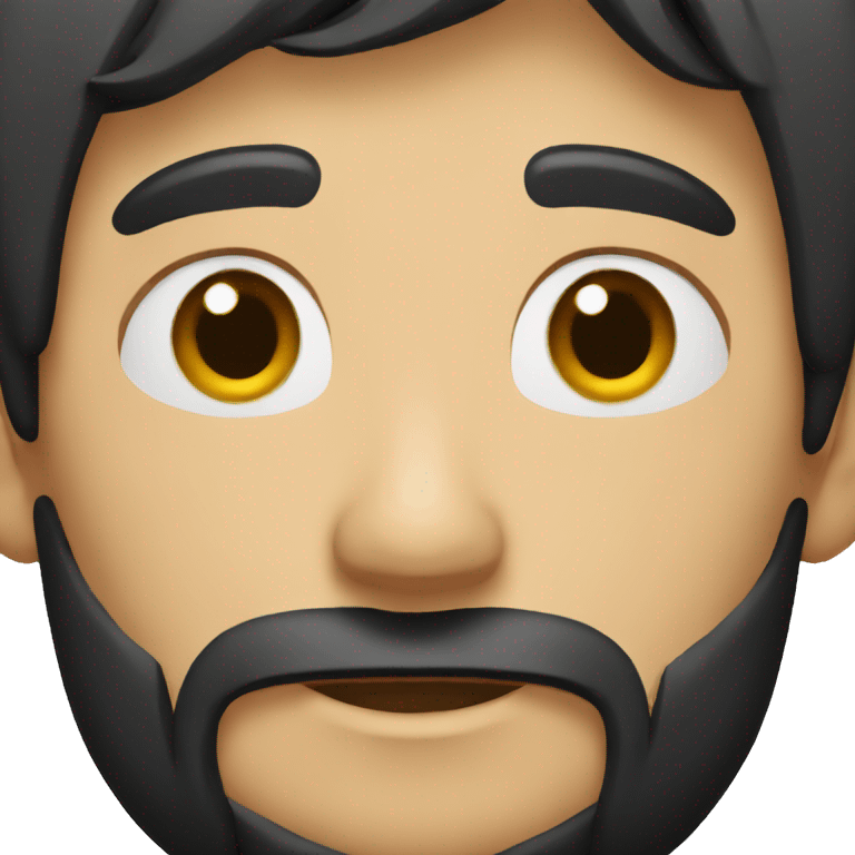 Male long black Hair emoji