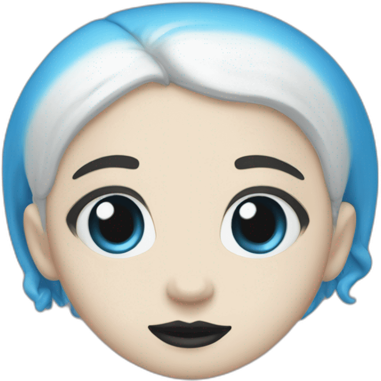 Wednesday Addams blue smurf skin emoji