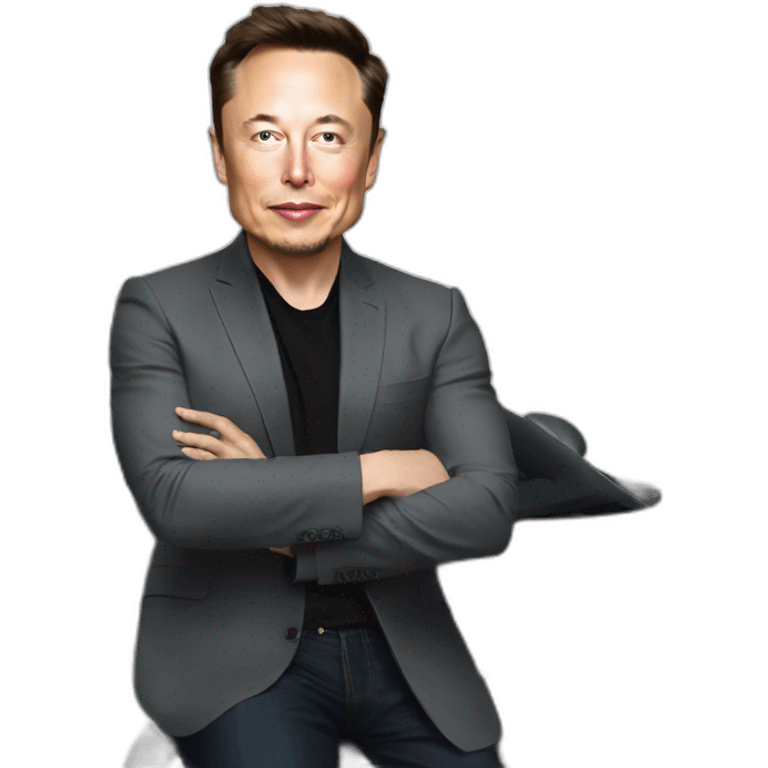 Elon musk with buggati emoji