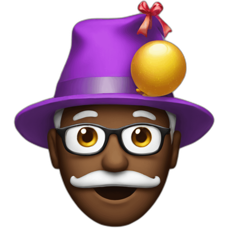 man Wearing a mask and birthday hat  emoji