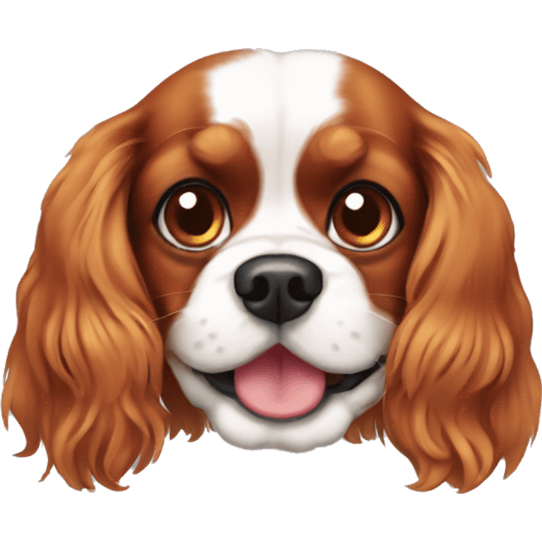 old cute cavalier king charles  emoji