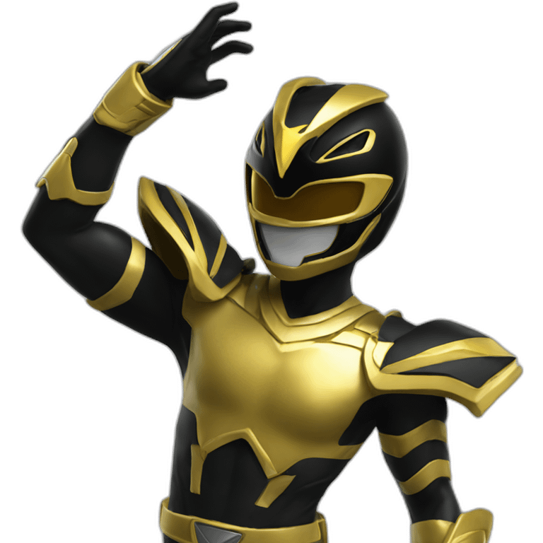 power ranger black gold cool ultimate emoji