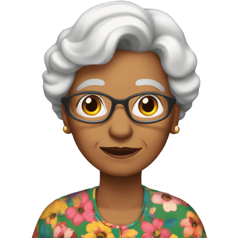 grandma wearing a dress emoji