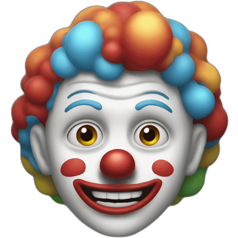 a clown busting emoji