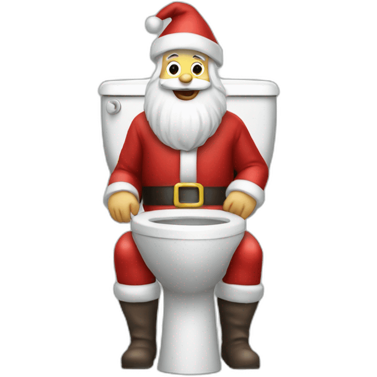 santa claus on toilet seat emoji