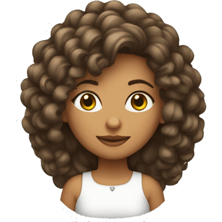 Menina do cabelo cacheado  emoji