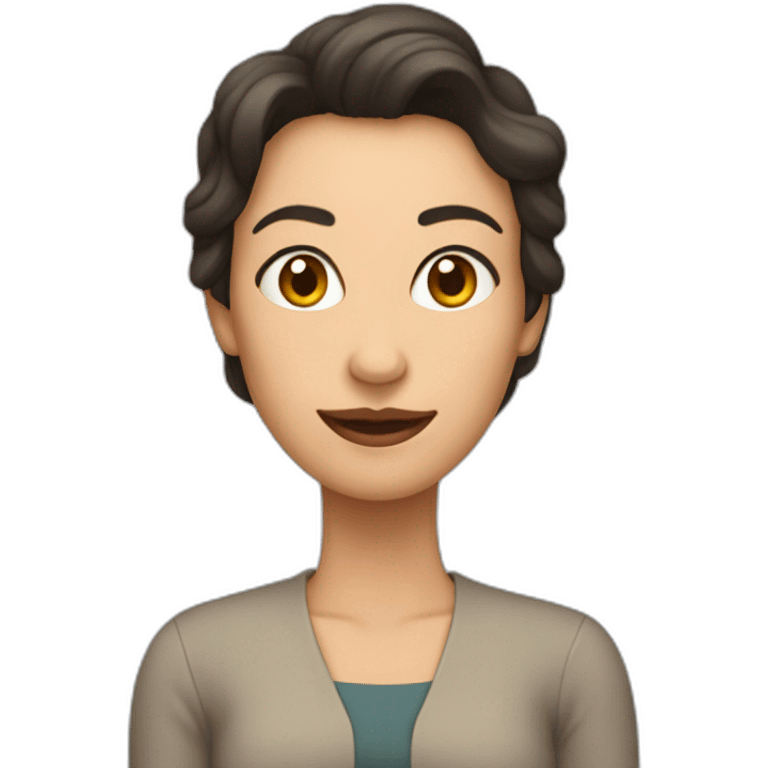 señora con moño emoji