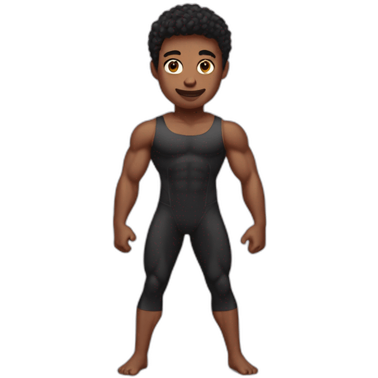 muscular boy in leotard emoji