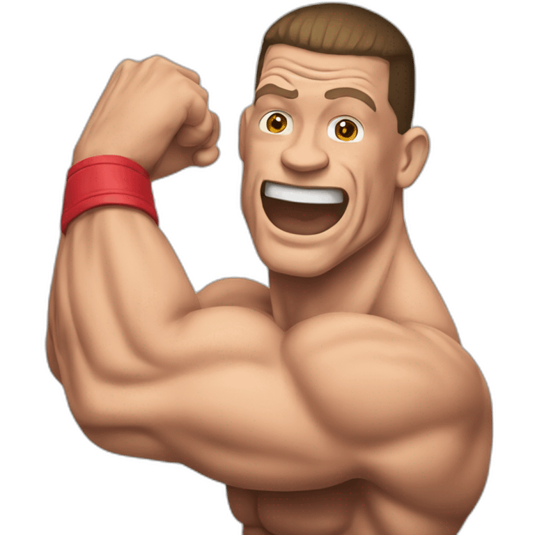 John cena doing a wrestling hold emoji