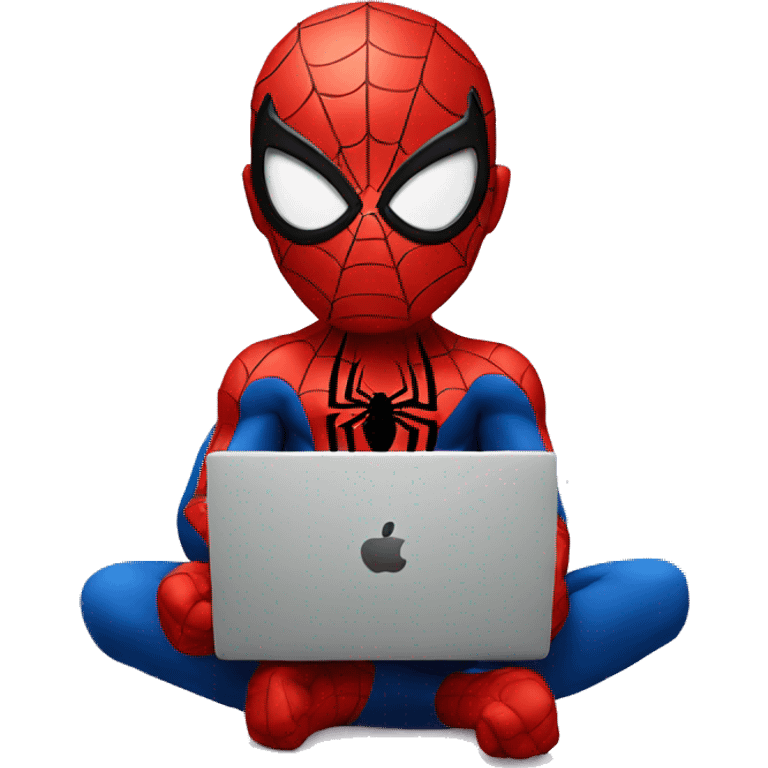 spiderman with laptop emoji