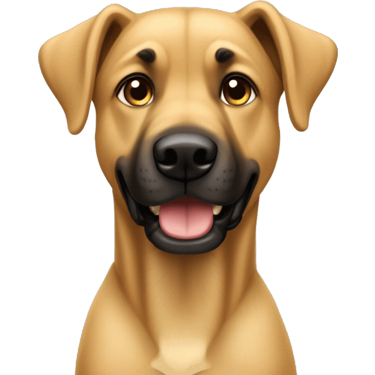 garçon blond  câlin a un malinois emoji