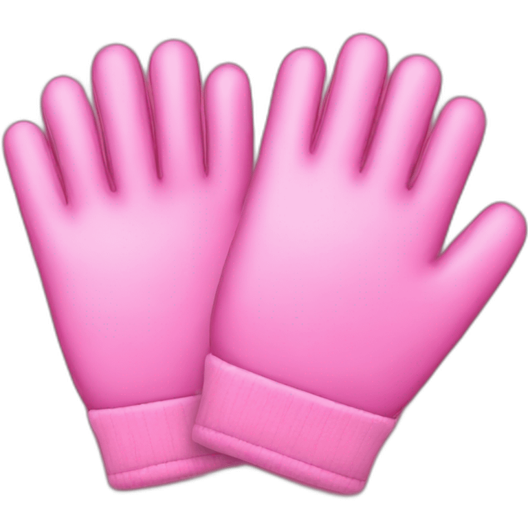 pink gloves  emoji