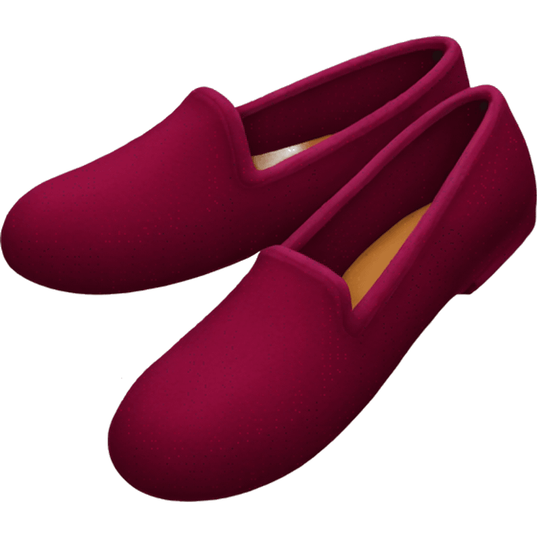 burgundy slippers emoji