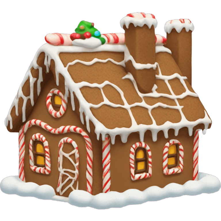 Aesthetic christmas gingerbread house emoji