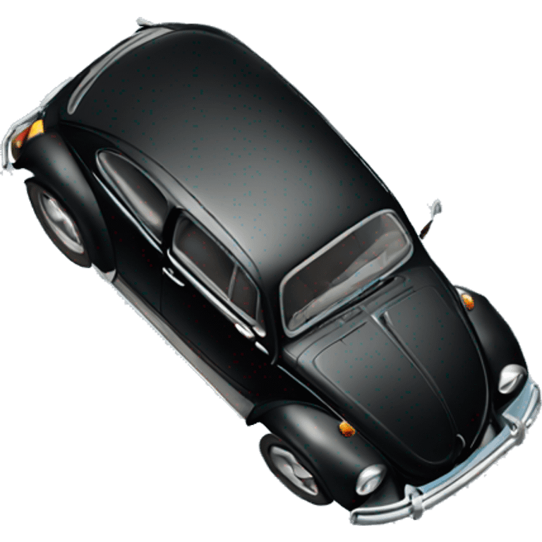 black vw beetle from above emoji