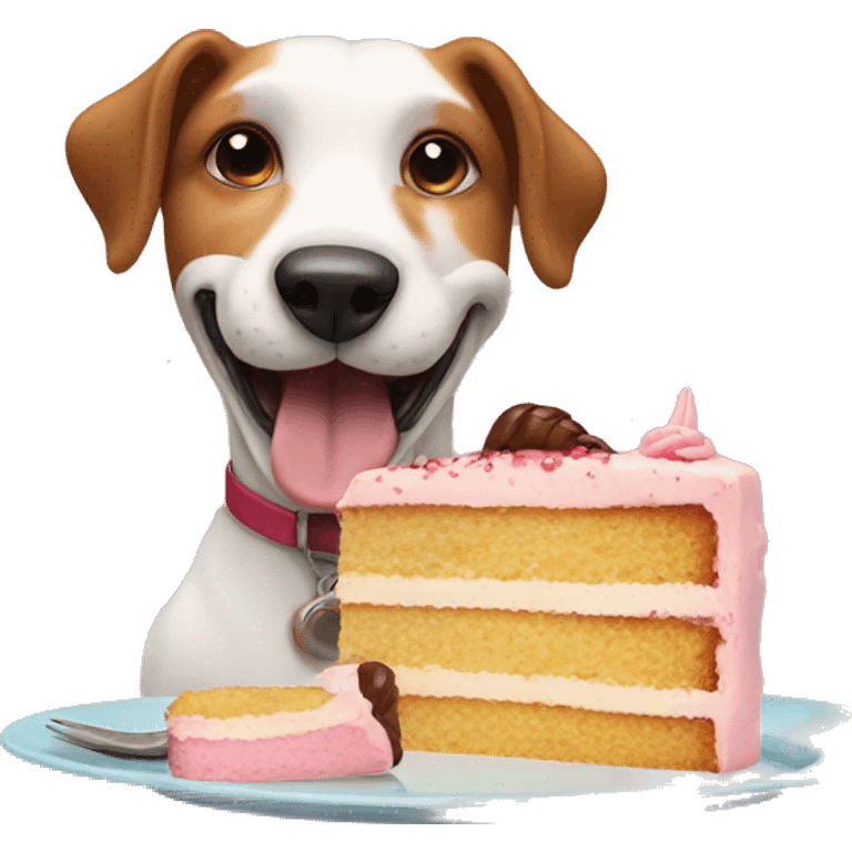 dog eating cake  emoji