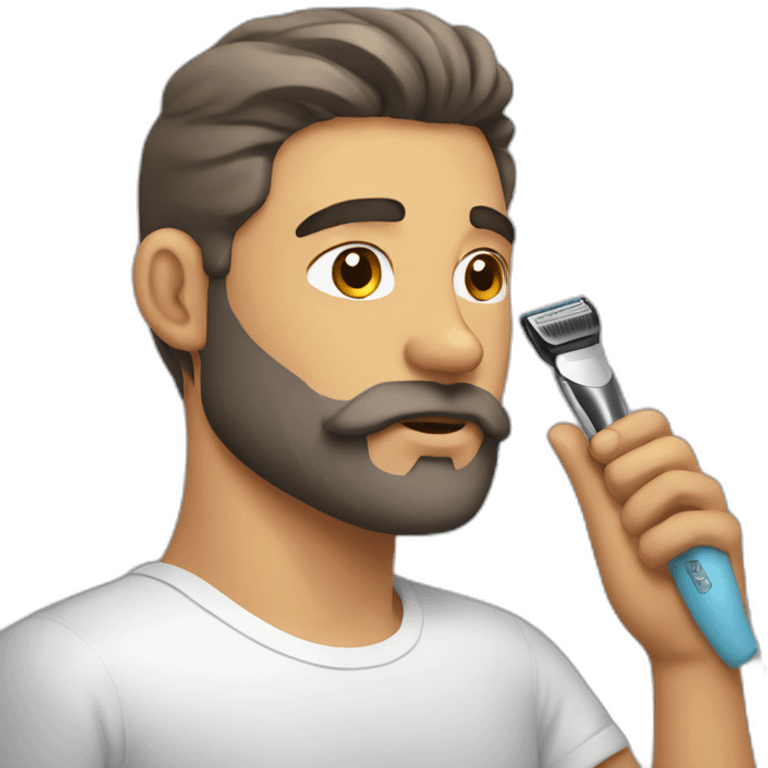 man shaving beard emoji