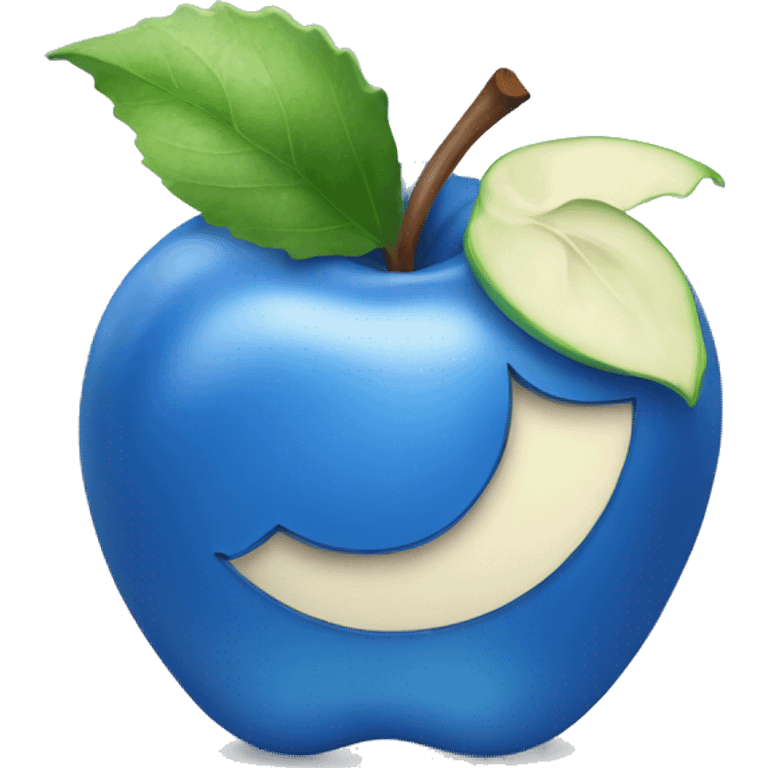 Blue apple emoji