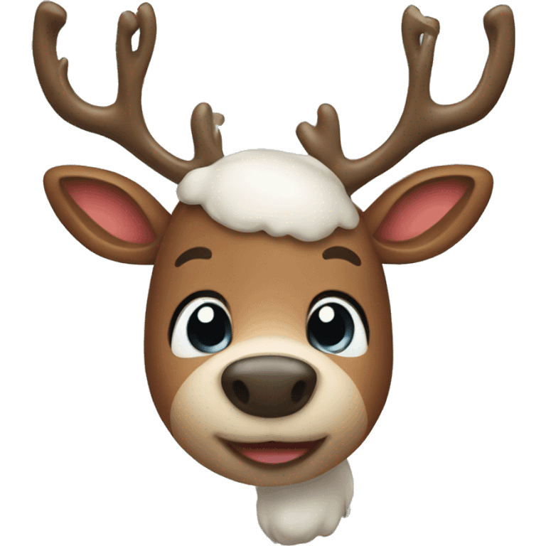 Cute christmas reindeer emoji