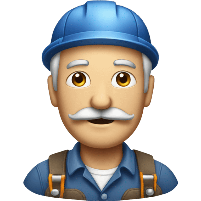 old repairman with mustache emoji