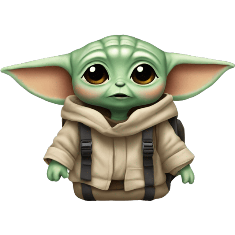 baby yoda with backpack emoji