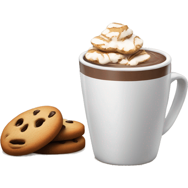 Hot chocolate and cookies  emoji