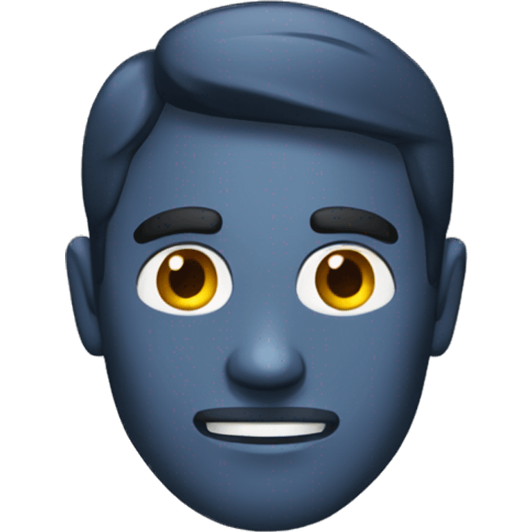 Hombre de test oscuro calvo emoji