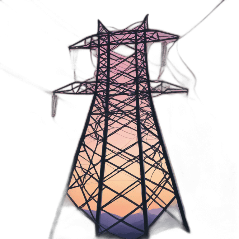 electrical tower of transmission lines emoji