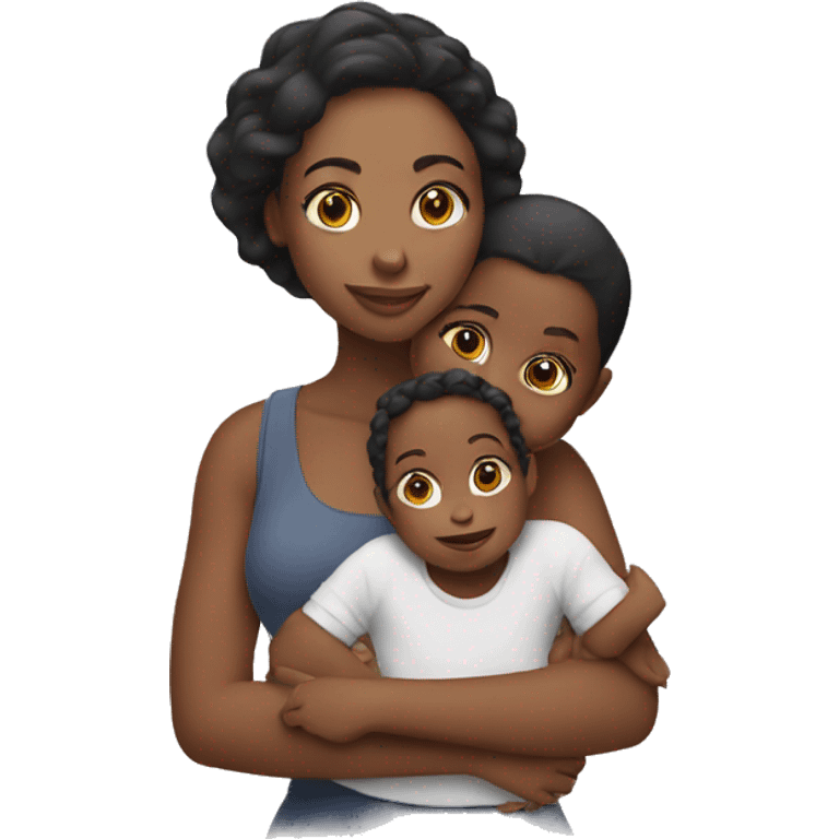 woman holding a girl toddler  emoji