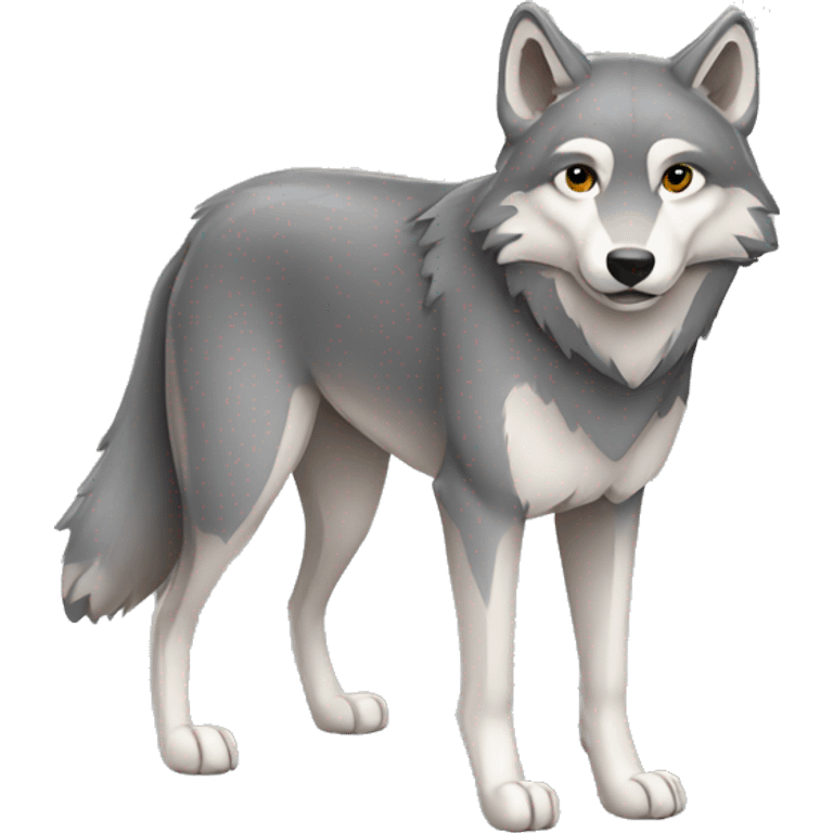 Gray Wolf Full Body emoji