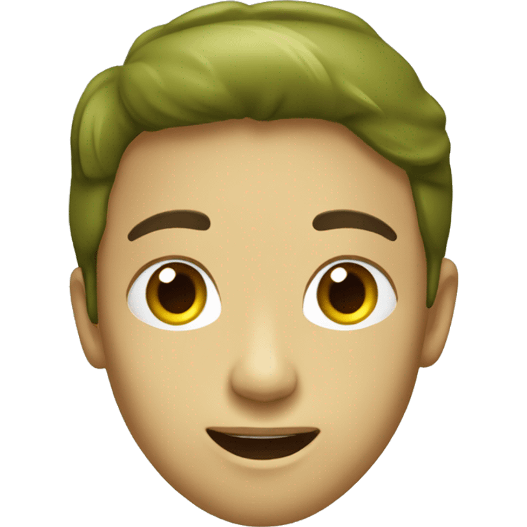 realistic olive color phone emoji