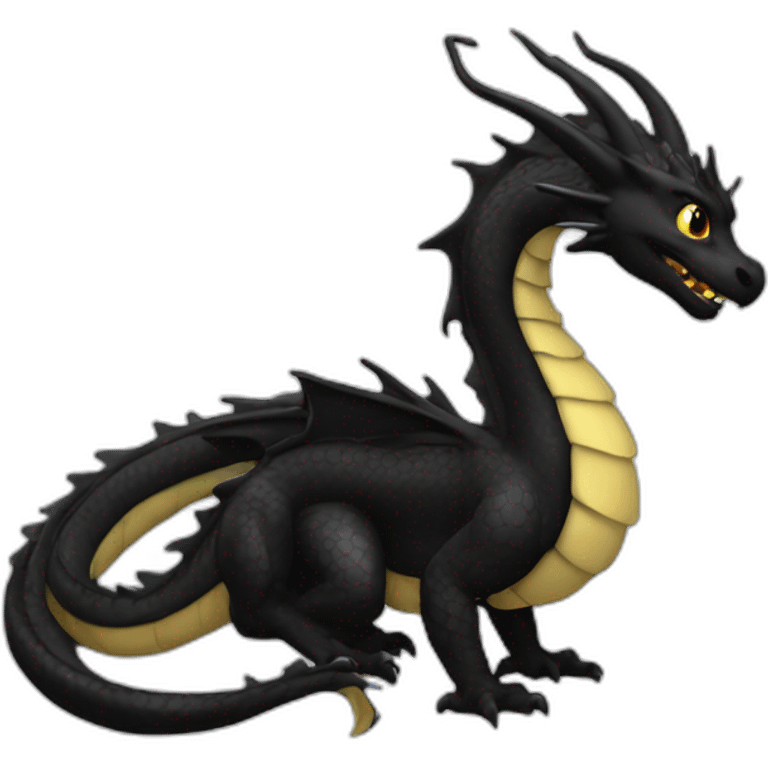 dragon elegant black emoji