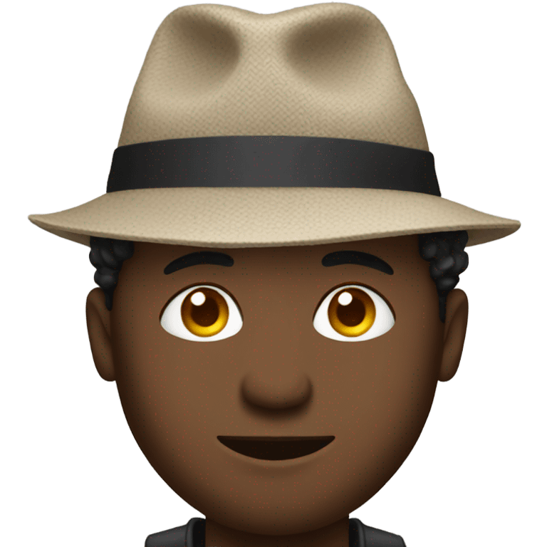 Black man wearing a hat emoji