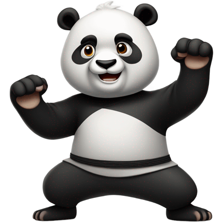 Panda doing kung fu ￼ emoji