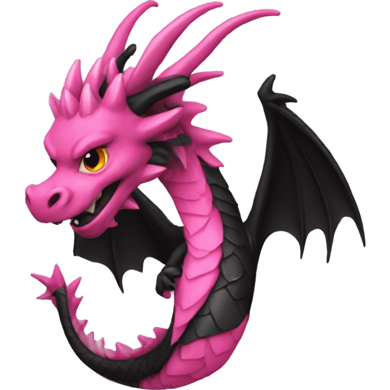 pink and black fire dragon emoji