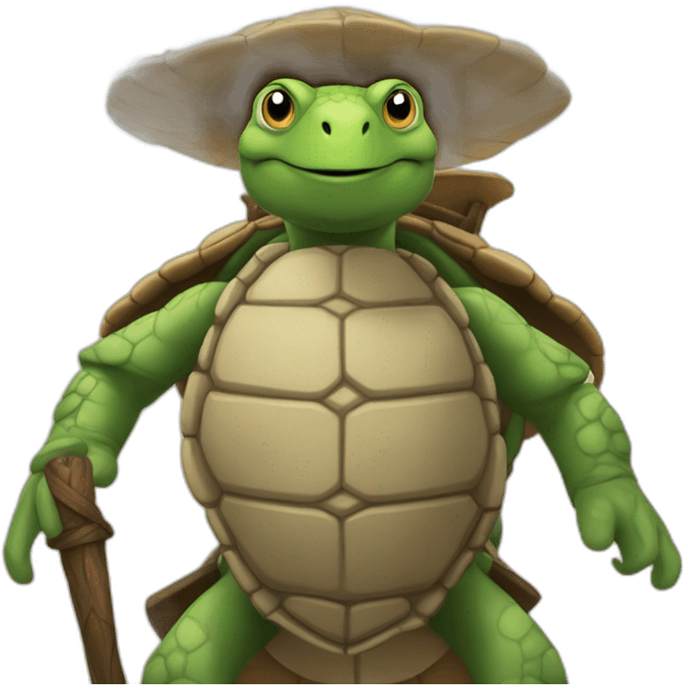 Tortue sur cheval âne emoji