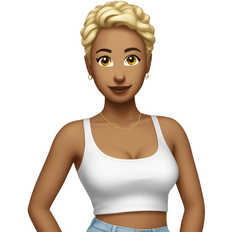 white cami tank top emoji