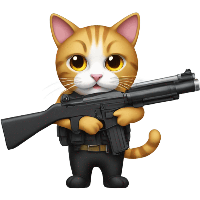 cat with a gun emoji