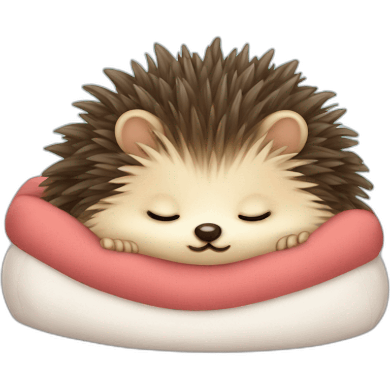 cute-sleep-hedgehog-in-his-bed emoji