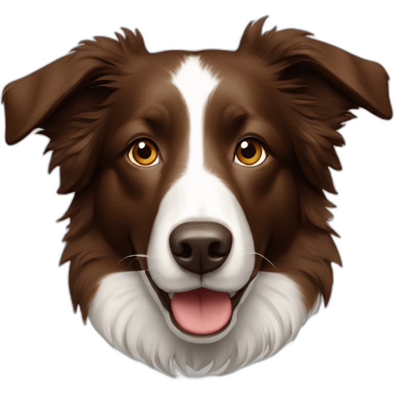 Brown border collie emoji