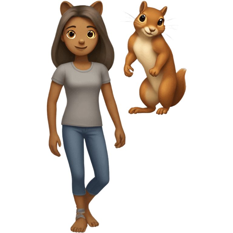 half squirrel half girl hybrid  emoji