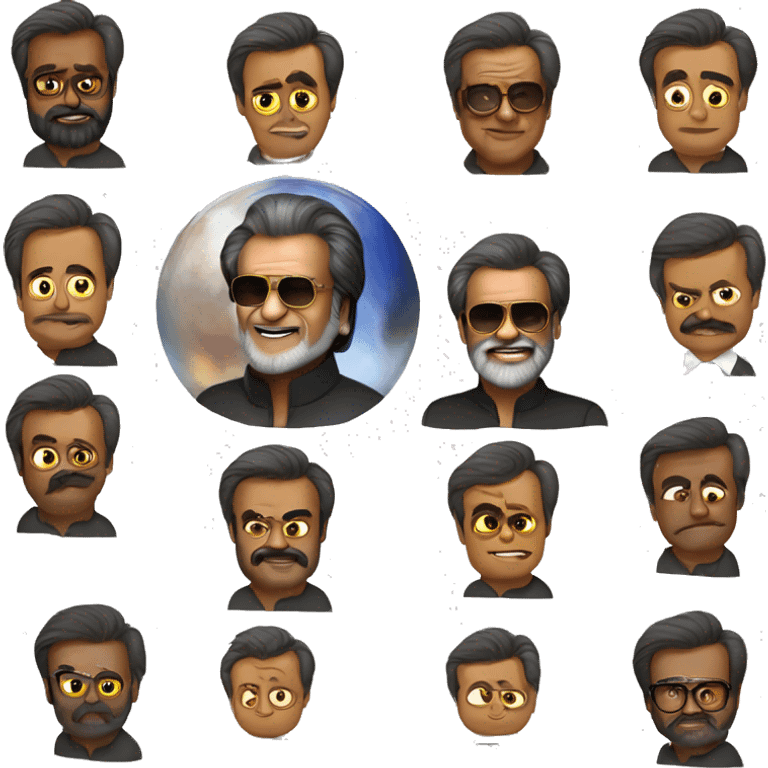 Super star rajini kanth , tamil actor half body emoji