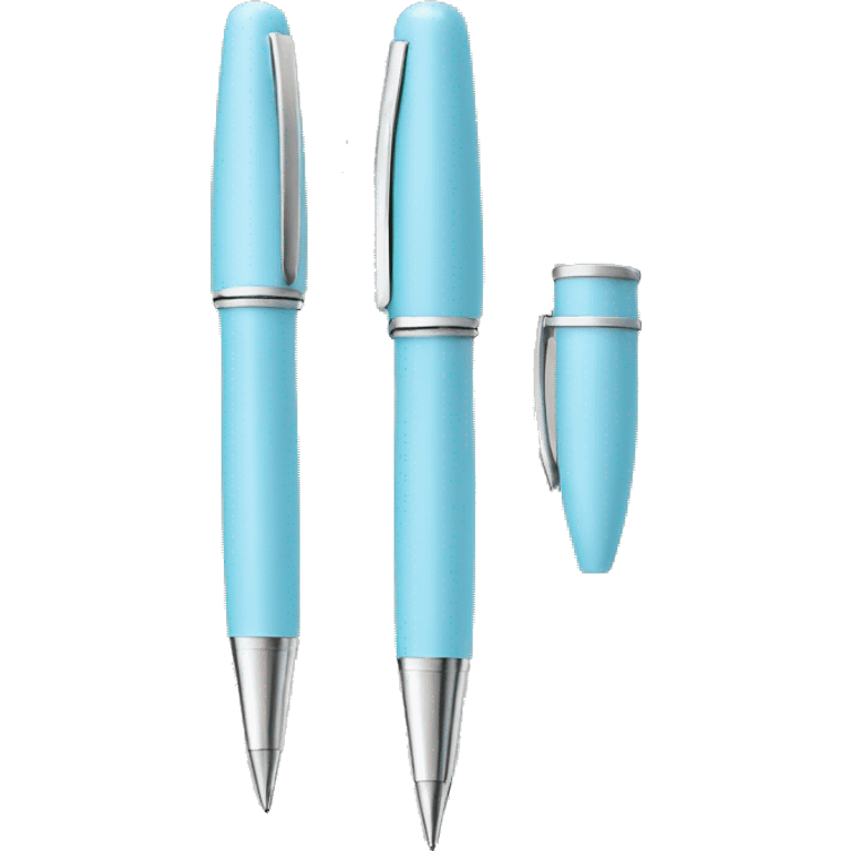 writing pen pastel blue emoji